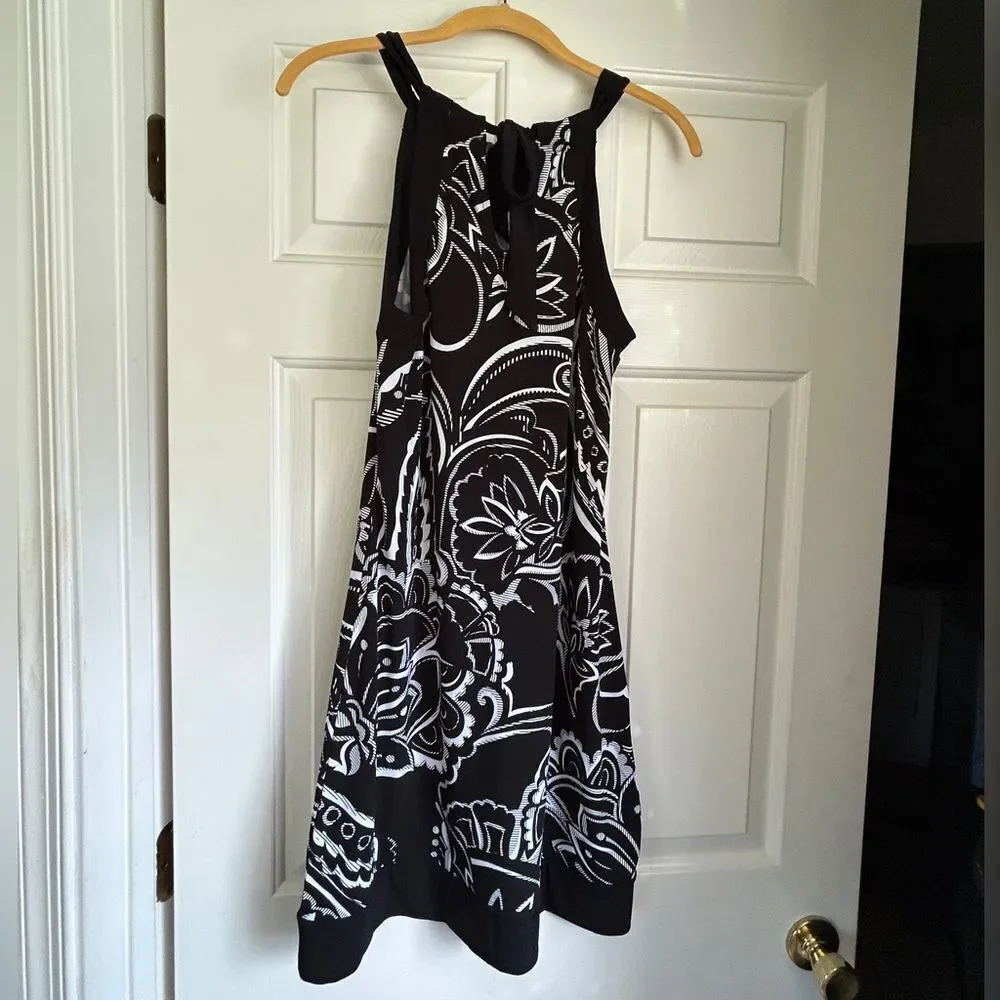 NWT White House Black Market High Neck Paisley Dress
